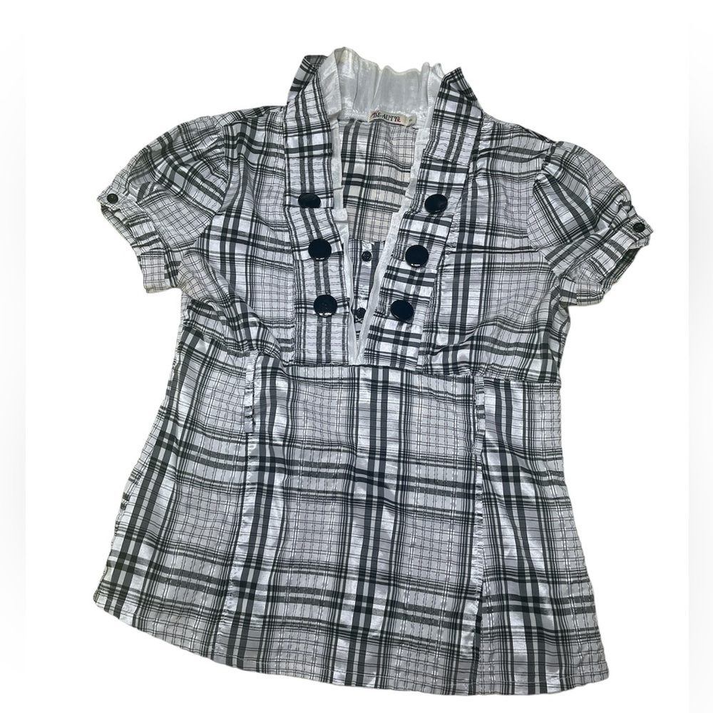 Woman’s grey black white Blouse in size extra large XL